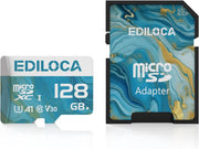 Ediloca 32GB Micro SD Card, Memory Card with SD Adapter, Read Speed up to 90Mb/S, UHS-I TF Card for Full HD Video Recording, Compatible with Smartphone, Dash Cam, Camera and Drones, C10, U1,V10, A1