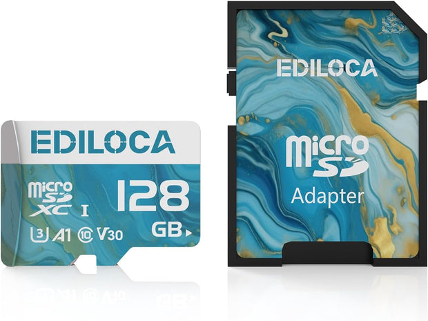 Ediloca 32GB Micro SD Card, Memory Card with SD Adapter, Read Speed up to 90Mb/S, UHS-I TF Card for Full HD Video Recording, Compatible with Smartphone, Dash Cam, Camera and Drones, C10, U1,V10, A1