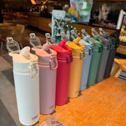 600ML/750ML Tyeso Thermos Bottle with Straw Stainless Steel Vacuum Flask Insulated Water Bottle Travel Cup Mug Termica