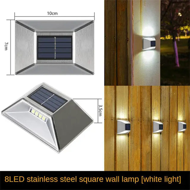 Solar Lights Outdoor LED Solar Lamps IP65 Waterproof for Garden Decoration Balcony Yard Street Wall Decor Lamps Gardening