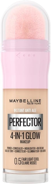 Maybelline New York Instant anti Age Rewind Perfector, 4-In-1 Glow Primer, Concealer, Highlighter, Self-Adjusting Shades, Evens Skin Tone with a Glow Finish, Shade:01 Light