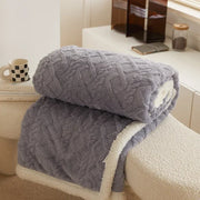 Thickened Office Shawl Air Conditioning Small Blanket Coral Velvet Flannel Lamb Wool Blanket Nap Sofa Cover Tafu Velvet Blanket