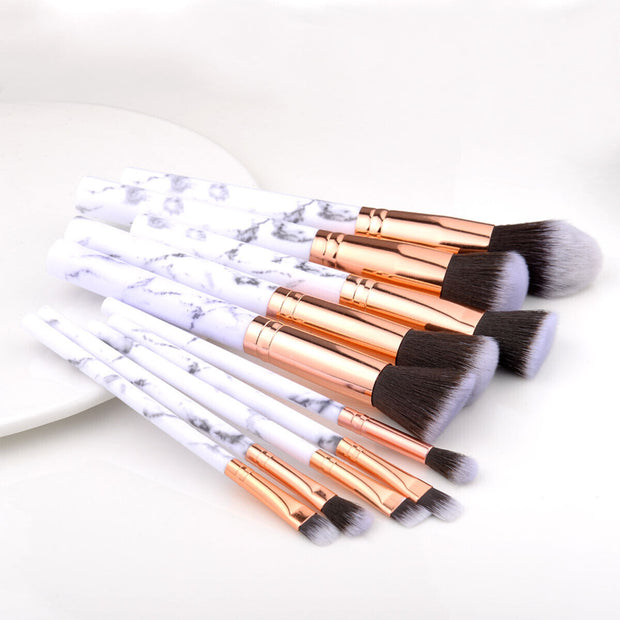10 Pcs Kabuki Makeup Brushes Set Eye Shadow Blusher Face Powder Foundation UK