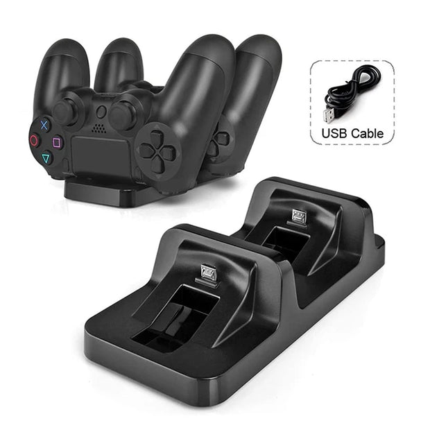 Gamepad Dual Charger Dock Stand for PS4 Controller Wireless Handle Fast Charging Station Holder for PS4 Game Accessories