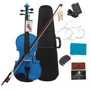 4/4 Violin Suitable for Beginners Student White Violin with Case/Bow/Strings/Tuner/Mute/Violin Bridges Accessories Violin Sets