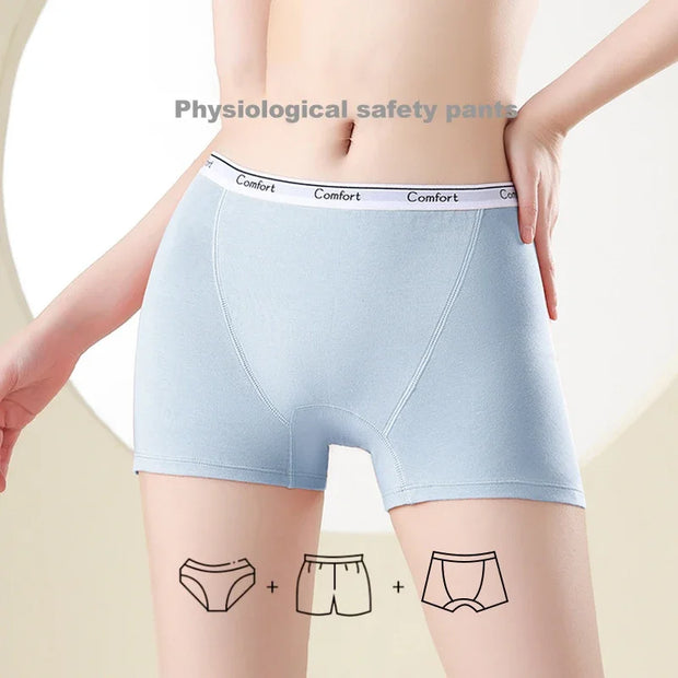 3Pcs Cotton Women'S Menstrual Panties Physiological Pants Leak Proof Underwear Ladies Period Panty High Waist Safety Briefs