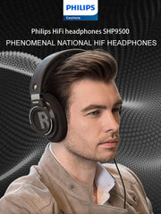 SHP9500 Headphone Hifi Stereo Wired Earphone Computer Online Learning Earbuds Esports Game 3.5Mm 6.3Mm Universal Headset