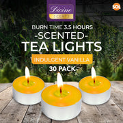 30Pk Scented Tea Lights Candles | Various Perfumes 4 Hour Burn Night T Tealights