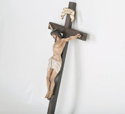 BC Catholic Crucifix Wall Cross 16" H Jesus Christ Indoor Home Decor Religious Collectable Gifts Renaissance Sculpture Handmade by Buildclassic
