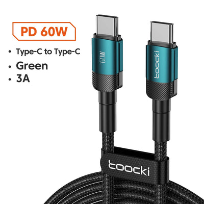 100W Type C to USB C Cable PD 3.0 Quick Charge 4.0 Fast Charging Type C to Type C for Iphone 15 Macbook Samsung Xiaomi