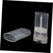 DOITOOL 10Pcs Lipstick Tube Empty Lip Balm Containers Oval Lip Tubes Clear Container Moisturizer Lip Gloss Storage Containers Empty Lip Balm Tube Moisten the Lips Powder Tube
