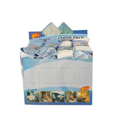3Pc Microfibre Cloth Pack - Great for Cleaning - Excellent Quality - (30X35Cm)