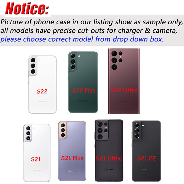 For Samsung Galaxy S22 S21 S20FE A12 A52 Leather Magnetic Flip Wallet Case Cover