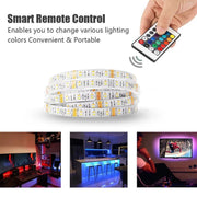 USB LED Strip Lights 5050 RGB Colour Changing Tape TV Kitchen Lighting 1-5M