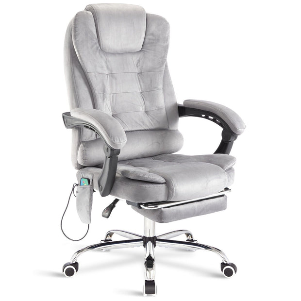 Massage Office Chair Gaming Computer Desk Swivel Recliner Chair Leather Footrest