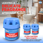 3 Toilet Bowl Freshener 1000 Flushes Ocean Blue Cistern Block Limescale Cleaner