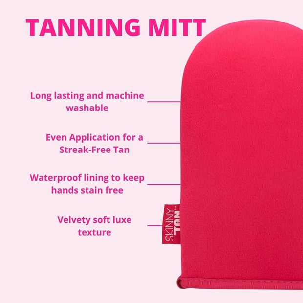 Dual-Use Double Sided Luxury Tanning Mitt Applicator - Tan Mitt for Streak Free Fake Tan, Super Soft, Reusable & Washable - Use with  Body Lotions, Moisturiser & Mousse