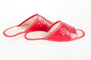 Lady'S Women Flip Flop Leather Slippers Orthopedic Insole Shoes Sandals RED