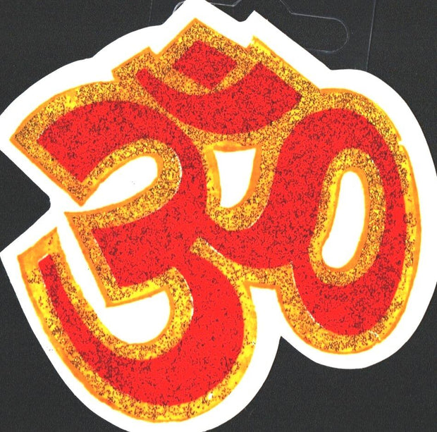 Colourful Aum Glitter Sticker – Adhesive Sticker – Hindu Religious Sticker