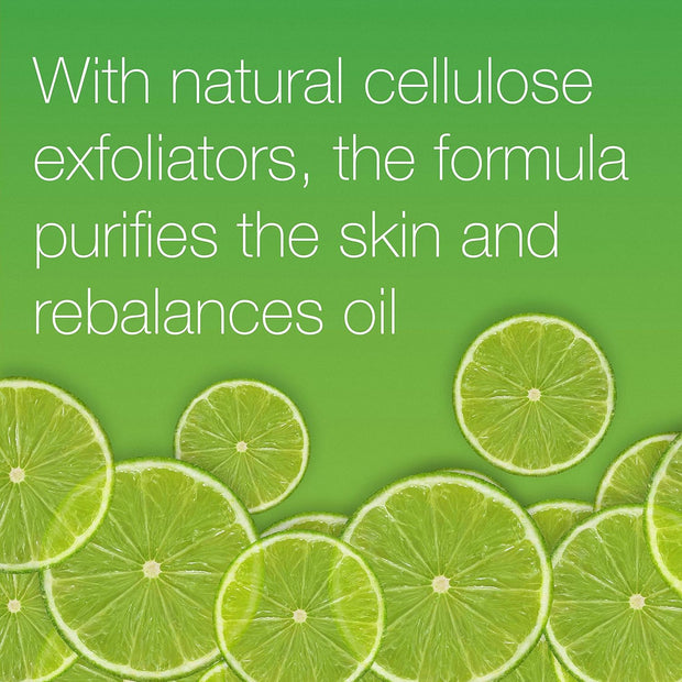 Neutrogena Oil Balancing Face Scrub (1X 150Ml), Purifying and Mattifying Daily Exfoliator with Lime and Aloe Vera, Oil-Free Face Scrub Developed to Rebalance Oily Skin