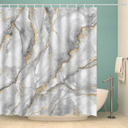 New Waterproof Polyester Fabric Bathroom Shower Curtain Sheer Panel 12 Hooks