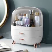 Xlarge Cosmetic Skincare Organiser Tabletop Make-Up Storage Case 2 Drawers Box