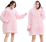 Hooded Snuggle Blanket Super Soft Oodie Winter Warm Wearable Hoodie Robe Comfort