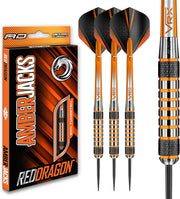 RED DRAGON Amberjack Series Darts Set with Flights and Shafts (Stems)