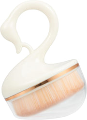 Housoutil Makeup Brush Creative Swan Handle Portable Flat Top Foundation Brush for Effortless Application of Liquid and Powder Cosmetics for Smooth Finishing