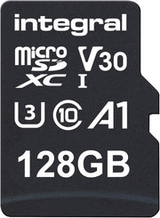 Integral 128GB Micro SD Card 4K Video Premium High Speed Memory Card SDXC up to 100MB S Read and 50MB S Write Speed V30 C10 U3 UHS-I A1