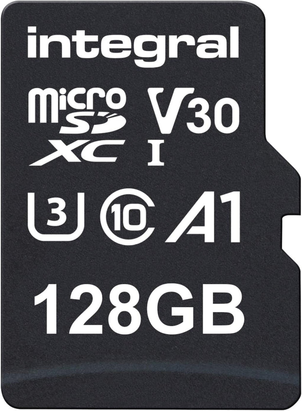 Integral 128GB Micro SD Card 4K Video Premium High Speed Memory Card SDXC up to 100MB S Read and 50MB S Write Speed V30 C10 U3 UHS-I A1