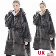 Hooded Snuggle Blanket Super Soft Oodie Winter Warm Wearable Hoodie Robe Comfort
