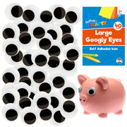 10-50 Large Self Adhesive Googly Eyes 40Mm Stick on Sticky Wobbly Wiggly Craft