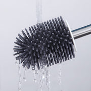 Soft Silicone Toilet Brush with Toilet Brush Holder Cleaning Tool Brush Set