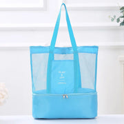 New Thermal Insulation Bag Handheld Lunch Bag Useful Shoulder Bag Cooler Picnic Bag Mesh Beach Tote Bag Food Drink Storage