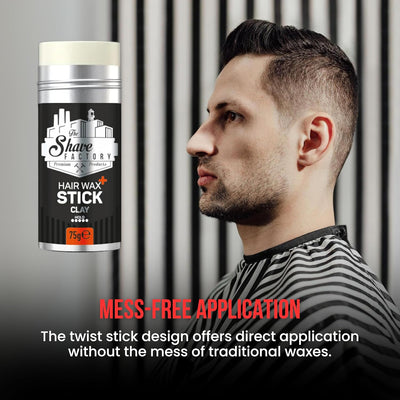 Hair Wax Stick Clay, Hair Wax Stick, Long Lasting Styling Wax Stick, Hair Wax Stick Smoothing and Slick Stick for Hair Wigs 2.7Oz (75G)