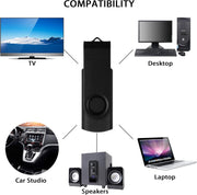 2 Pack HUARAN 64GB Memory Stick USB Flash Drive 64G Swivel Design Memory Sticks Fold Storage (Black Silver)