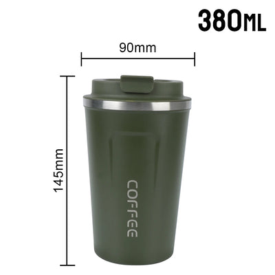 Thermo Cafe Coffee Mug Car Thermos Mug 380/510ML Leak_Proof Travel Thermo Cup for Tea Water Coffee Double Stainless Steel