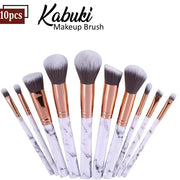 10 Pcs Kabuki Makeup Brushes Set Eye Shadow Blusher Face Powder Foundation UK