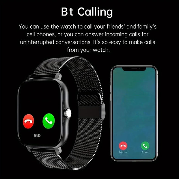 2023 New Bluetooth Answer Call Smart Watch Men Touch Call Fitness Tracker Waterproof Smartwatch Women for Android Blood Oxygen