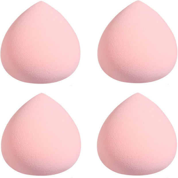 4Pcs Makeup Sponge Marshmallow Pink Foundation Beauty Blenders Latex Free Cosmetic Egg Beauty Sponge Applicator for Foundation Creams Powders Liquid