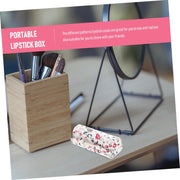 MAGICLULU Lipstick Storage Box Set 2Pcs Portable Lipstick Cases Mirror Refined Handmade Easy to Carry for Party Favors