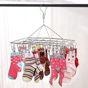 36 Thickened Clip Underwear Sock Hanger Laundry Airer Dryer Rack Stainlesssteel