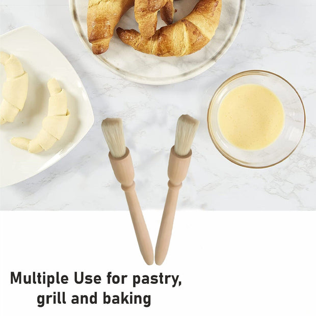 Pastry Brush with Natural Bristles for Glazing & Baking Glazing Brush Oiling NEW