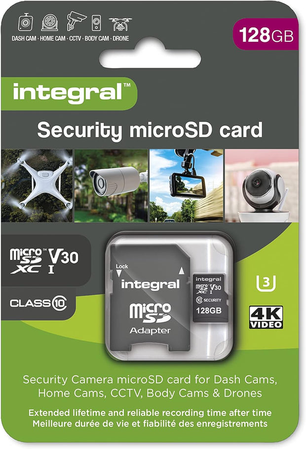 Integral 128GB Micro SD Card 4K Video Premium High Speed Memory Card SDXC up to 100MB S Read and 50MB S Write Speed V30 C10 U3 UHS-I A1