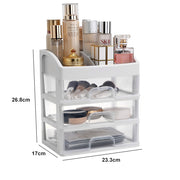 Xlarge Cosmetic Skincare Organiser Tabletop Make-Up Storage Case 2 Drawers Box