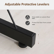 L Shaped Home Office Desk Gaming Workstation with Shelf & CPU Stand Brown