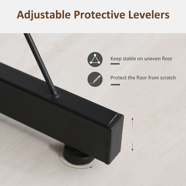 L Shaped Home Office Desk Gaming Workstation with Shelf & CPU Stand Brown