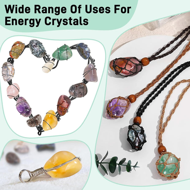 Zourglow 18 Pcs Healing Crystals Gemstones Set, Natural Polished Gem Stones, Lucky Pocket Stone for Yoga Balancing, Meditation, Reiki, Anxiety Stress Relief