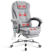 Massage Office Chair Gaming Computer Desk Swivel Recliner Chair Leather Footrest